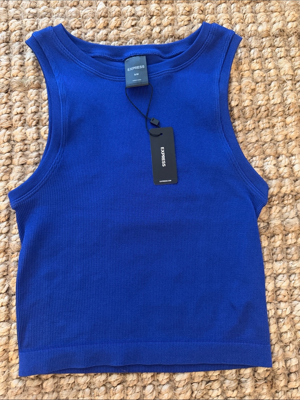 Express Kids Royal Blue Ribbed Tank Top